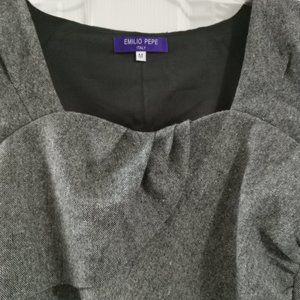 Sheath Grey Winter Dress